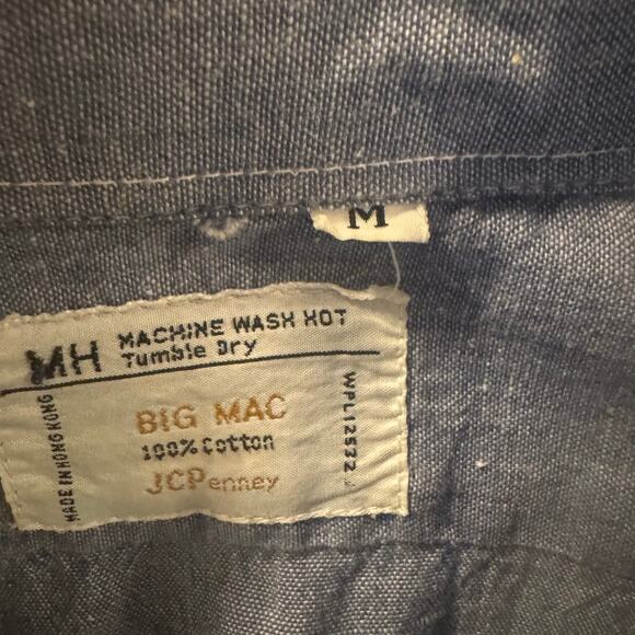 VINTAGE | JCPENNY Big MAC Cotton Chambray Shirt Embroidered Size M - Picture 9 of 10
